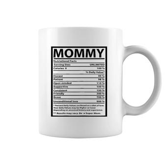 Womens Mommy Gift Funny Nutrition Facts For Mother's Day Coffee Mug