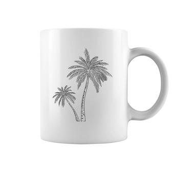 Womens Palm Tree Art Cute Tropical Desert Print Coffee Mug | Mazezy