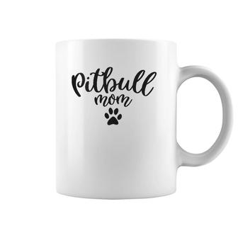Womens Pitbull Mom Dog Paw Pittie Dog Mother Gift Coffee Mug | Mazezy