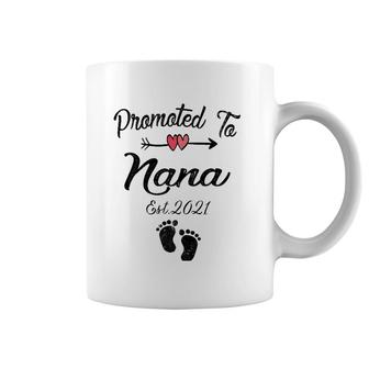Womens Promoted To Nana 2021 First Time Mothers New Mom To Be Coffee Mug | Mazezy AU