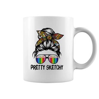 Womens Rmlv Messy Bun Pretty Sketchy Art Painting Lover Artist Coffee Mug | Mazezy UK