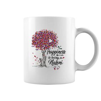 Womens Tree - Happiness Is Being Nahni- Footprints-Grandma Tee Coffee Mug | Mazezy