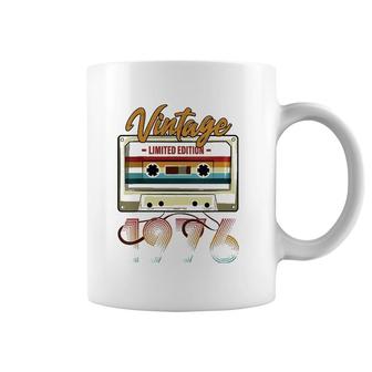 Womens Vintage 1976 46Th Birthday Cassette Tape For Men Women B-Day V-Neck Coffee Mug | Mazezy
