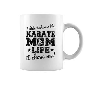 Womens Vintage I Didn't Choose The Karate Mom Life It Chose Me Coffee Mug | Mazezy