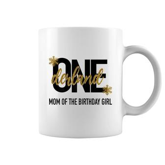 Womens Winter One Derland 1St Birthday Girl Winter Onederland Mom Coffee Mug - Seseable
