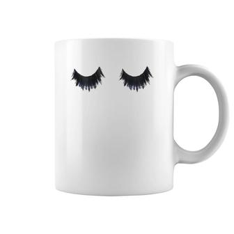 Womens Womanwomen Eyes Eyelash Sleep Coffee Mug | Mazezy AU