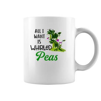World Peace Tee All I Want Is Whirled Peas Coffee Mug | Mazezy