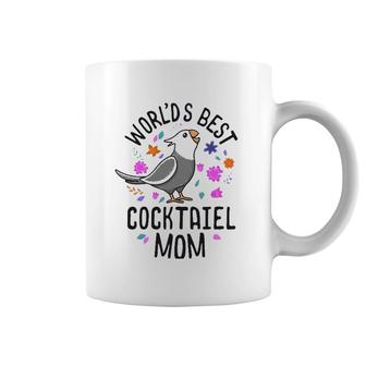World's Best Cockatiel Mom White Face Screaming Parrot Bird Coffee Mug | Mazezy