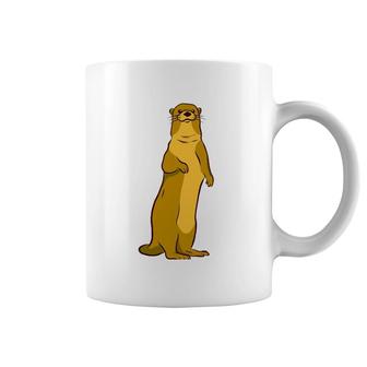 Yellow Weasel Animal Lover Gift Coffee Mug | Mazezy