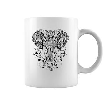 Yoga Mandala Elephant Ganesha Tribal Ornaments Chakra Coffee Mug | Mazezy