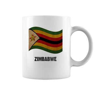 Zimbabwe Flag Vintage Zimbabwean Pride Coffee Mug | Mazezy