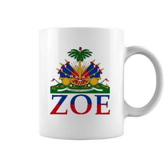 Zoe Cute Haiti Honored Flag Day Gift Coffee Mug | Mazezy
