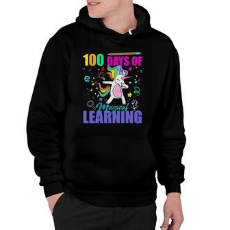 100 Days Of Magical Learning Unicorn Funny Teacher Student Hoodie | Mazezy