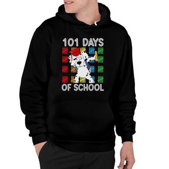101 Days Of School Dalmatian Dog 100 Days Smarter Boys Girls Hoodie | Mazezy