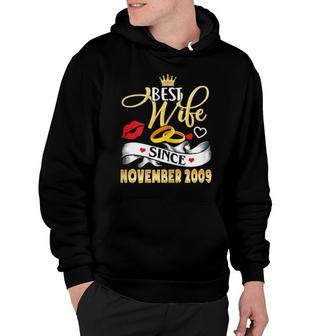 12 Wedding Anniversary Outfit Best Wife Since 2009 Hoodie | Mazezy