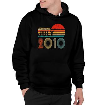 12 Years Old Retro Birthday Gift Legend Since July 2010 Ver2 Hoodie | Mazezy