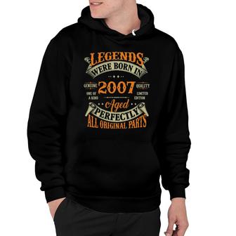 15Th Birthday Vintage Legends Born In 2007 15 Years Old Hoodie | Mazezy