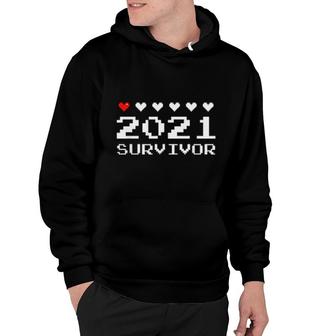 2021 Survivor Pixel Art 8Bit Gaming Hoodie | Mazezy
