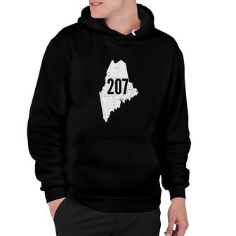 207 Maine State Area Code Outline Pride Hoodie | Mazezy