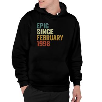 25 Years Old Gifts 25Th Birthday Epic Since February 1998 Ver2 Hoodie | Mazezy