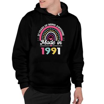 31 Years Old Gifts 31St Birthday Born In 1991 Women Girls Hoodie | Mazezy