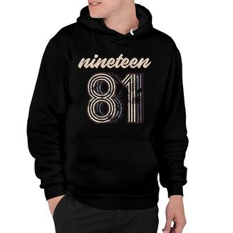 40th Birthday Gift Vintage 1981 Retro Birthday Hoodie - Thegiftio UK