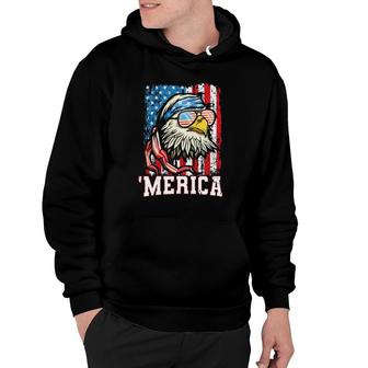 4Th Of July Bald Eagle Usa Flag Patriotic Merica Hoodie | Mazezy UK