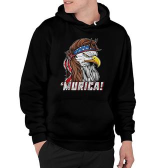 4Th Of July Eagle Mullet Murica American Flag Usa Merica Hoodie | Mazezy CA