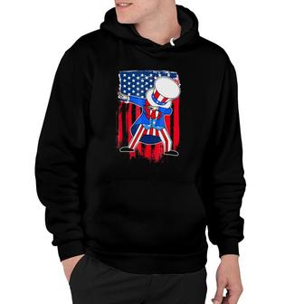 4Th Of July Uncle Sam Dab American Flag Patriotic Hoodie | Mazezy