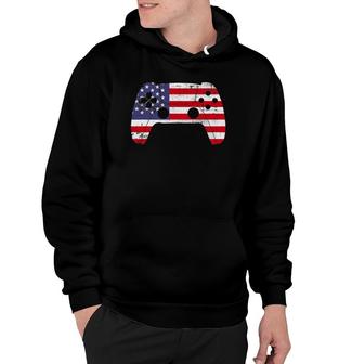 4Th Of July Video Game Gamer Kids Boys Men Usa Flag Hoodie | Mazezy CA