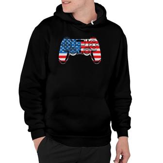 4Th Of July Video Gamer American Freedom Usa Flag Hoodie | Mazezy
