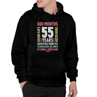 55Th Birthday 55 Years Old Vintage Retro - 55 Yr Old Hoodie | Mazezy