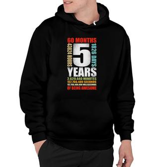 5Th Birthday 5 Years Old Boys Girls Kids Party Being Awesome Hoodie | Mazezy