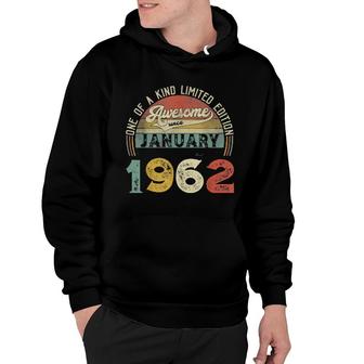 60Th Birthday Decorations January 1962 60 Yrs Old Hoodie | Mazezy