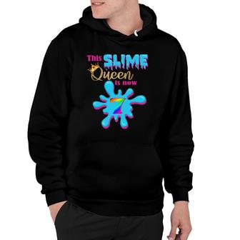 7 Yrs Old Birthday Party 7Th Bday 2015 This Slime Queen Is 7 Hoodie