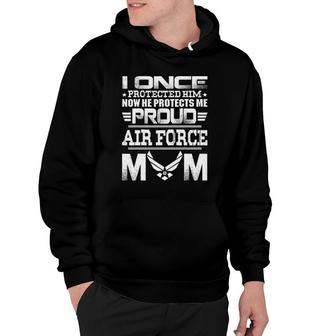 Air Force Momi Once Protected Him Now He Protects Me Hoodie | Mazezy