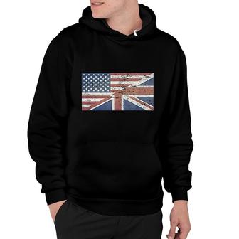 America Usa Uk Union Jack Flag United States Kingdom Britain Hoodie | Mazezy UK