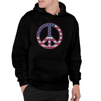 American Flag Peace Sign - America Pride - Usa Proud Patriot Hoodie | Mazezy