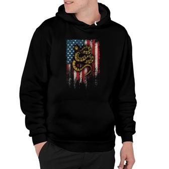 American Flag With Rattlesnake Hoodie | Mazezy