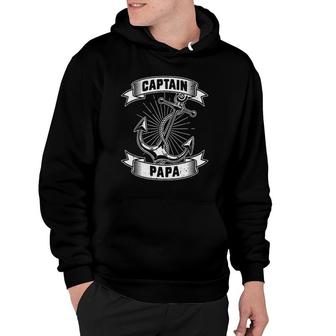 Anchor Papa Sailor Fathers Day Gift Sailing Hoodie | Mazezy