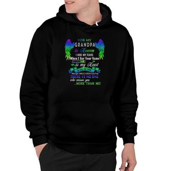 Angle Wing For My Grandpa Is Heaven I Hide My Tears When I Say Your Name Hoodie | Mazezy