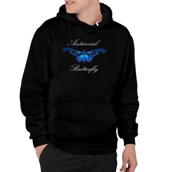 Antisocial Butterfly Introvert Funny Social Anxiety Hoodie | Mazezy