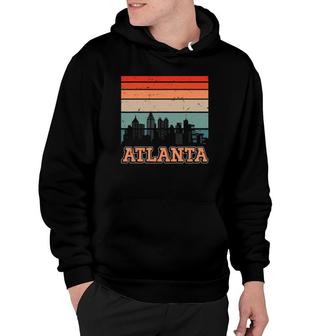 Atlanta Usa Retro Vintage Sunset Skyline Atlanta Hoodie | Mazezy