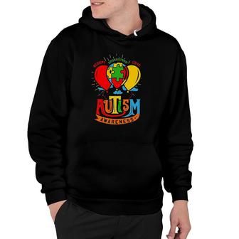 Autism Awareness With Balloons Colorful Hoodie | Mazezy
