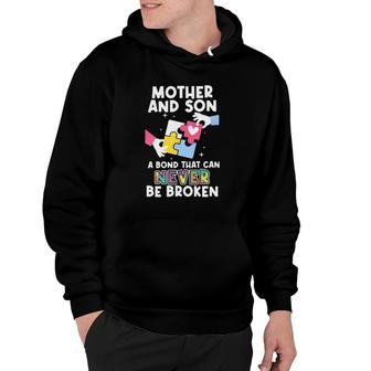Autism Mom Mother And Son A Bond That Can Never Be Broken Hoodie | Mazezy