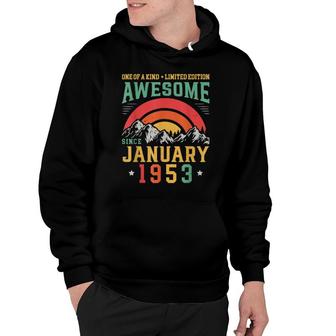 Awesome Since January 1953 Vintage 69Th Birthday Hoodie | Mazezy