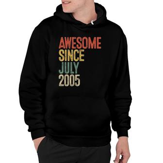 Awesome Since July 2005 Kids Teen 16Th Birthday 16 Years Old Hoodie | Mazezy