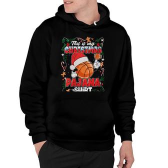 Basketball This Is My Christmas Pajama Coach Player Hoodie | Mazezy