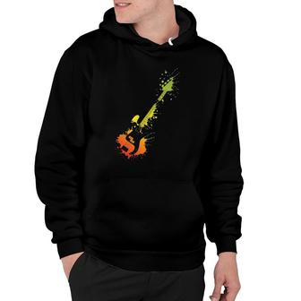 Bass Guitar Splash Musical Instrument Bass Player Hoodie | Mazezy