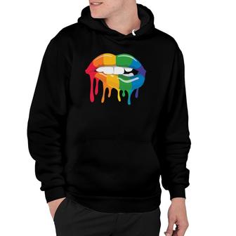 Beautiful Color Lips Mouth Teeth Print Graphic Women Gifts Hoodie | Mazezy CA
